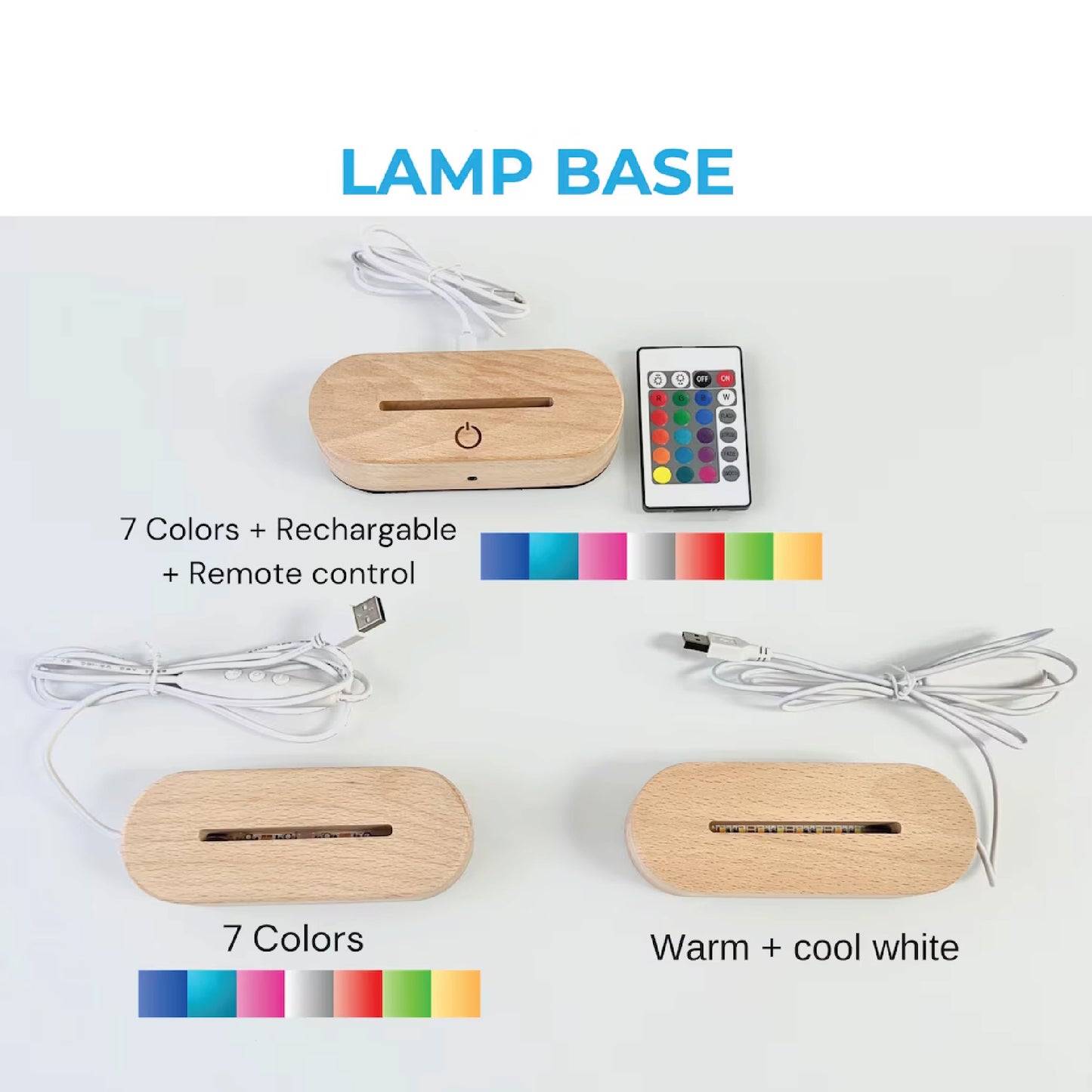 Custom Engraved LED Night Light - Personalized Acrylic Lamp