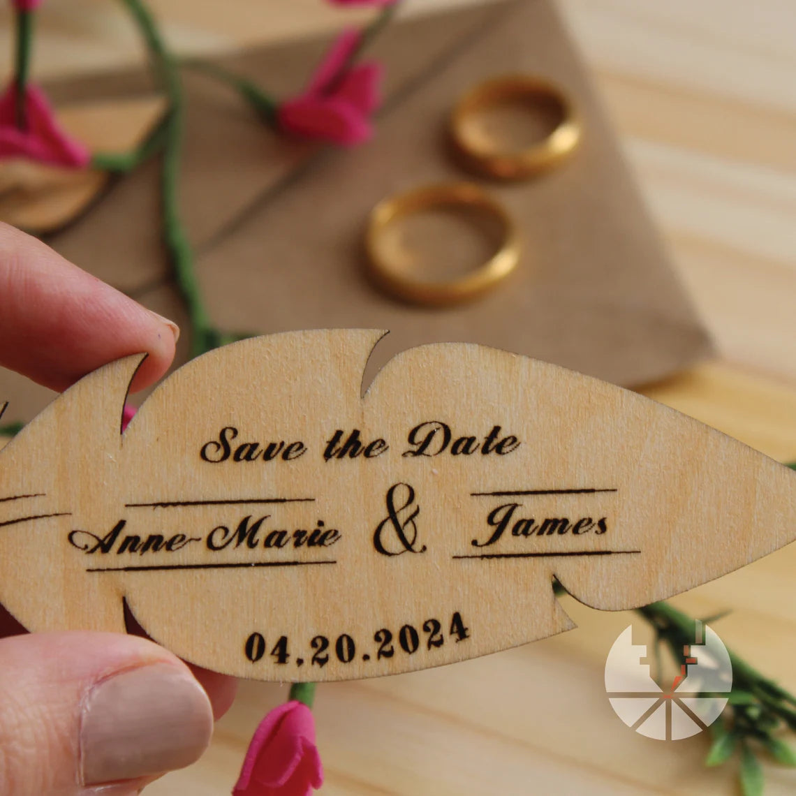 Save the date feather personalized wedding favors Save the Date Magnets feathers wooden Wedding Magnets engagement text special Day couple