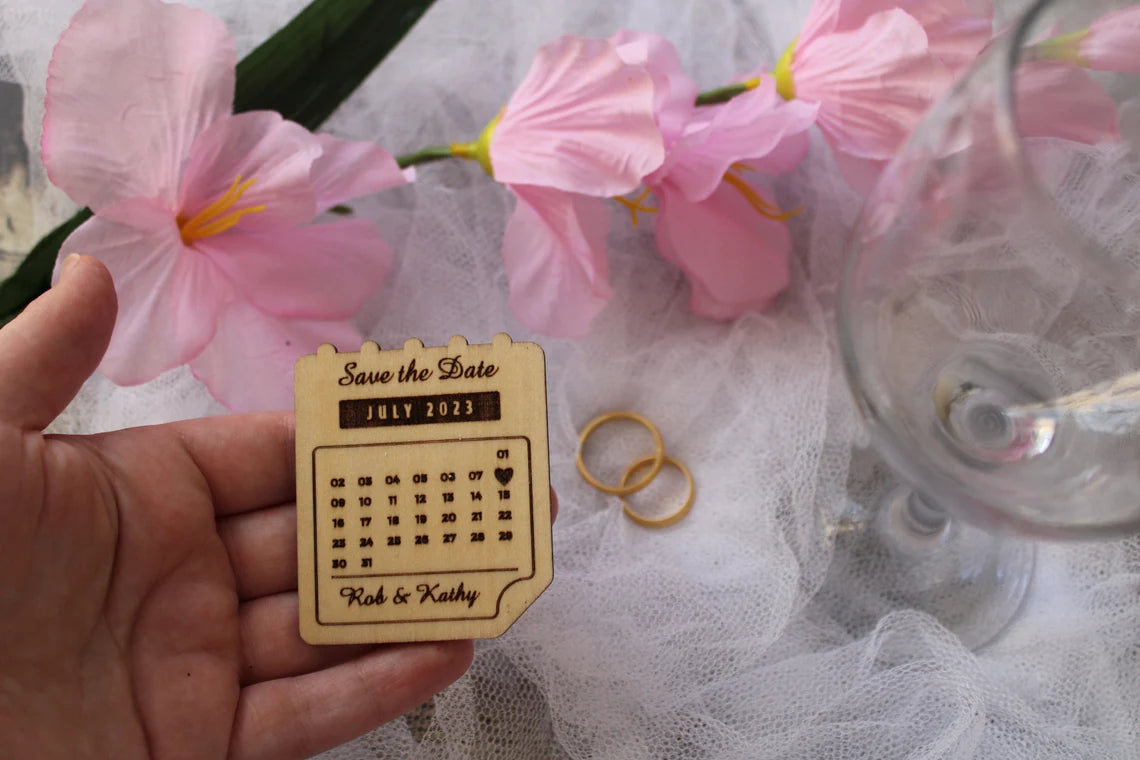 Save the date feather personalized wedding favors Save the Date Magnets feathers wooden Wedding Magnets engagement text special Day couple