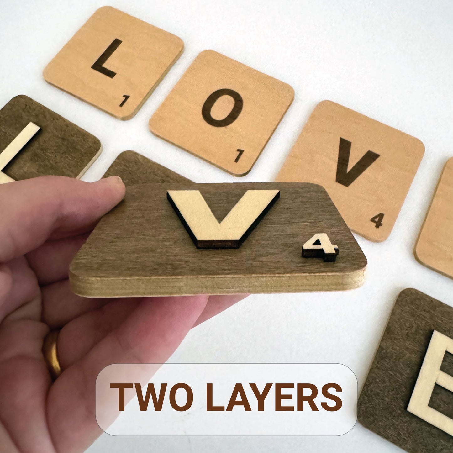 Large Scrabble Tiles Personalized Wall Art, Family Name Wood Sign, Valentine's day Gift, Mother's Day Decor, 5th Anniversary
