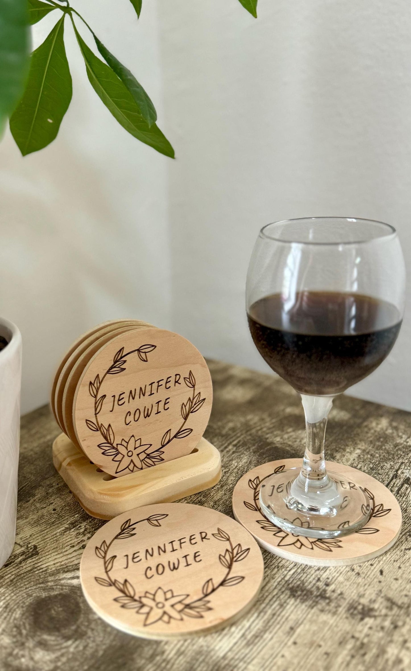 Wedding Guest Favors, Custom Coasters, Unique, Wedding Guest Gifts, Engraved Personalized Text