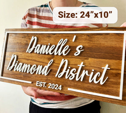 Wooden Name Custom Sign Precision CNC Cut Personalized Home