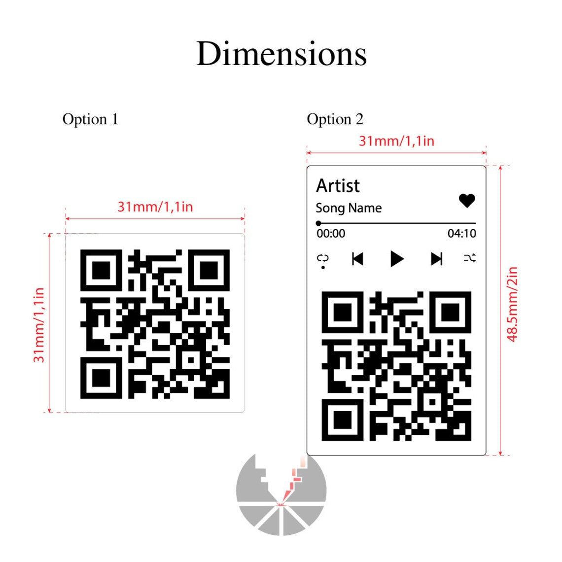 Wooden QR Code Keychain Engraved QR Code Keyring Website Music Video on a Keyring, Apple Music Keychain Selena imagine dragons Rema