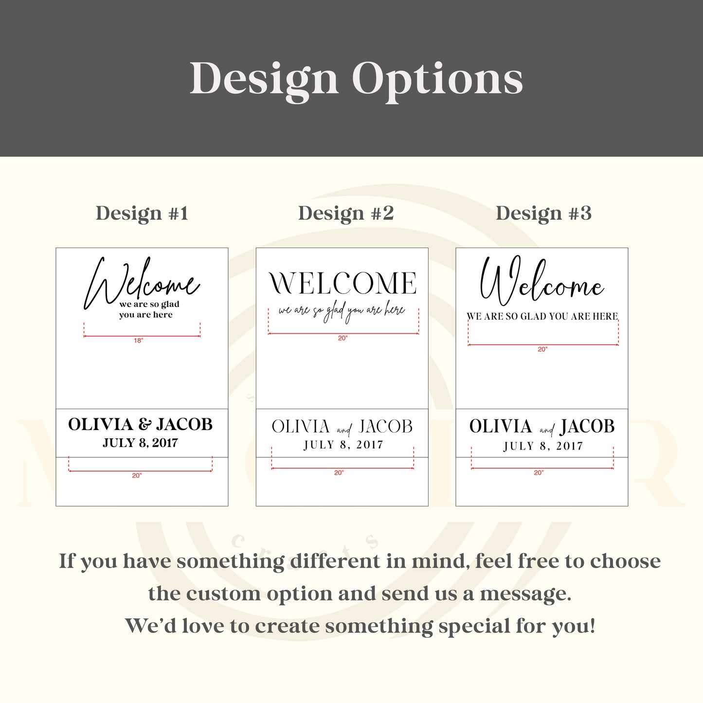 Custom Wedding Welcome Sign Decal | Personalized Vinyl Sticker for Flower Box A-Frame Easel