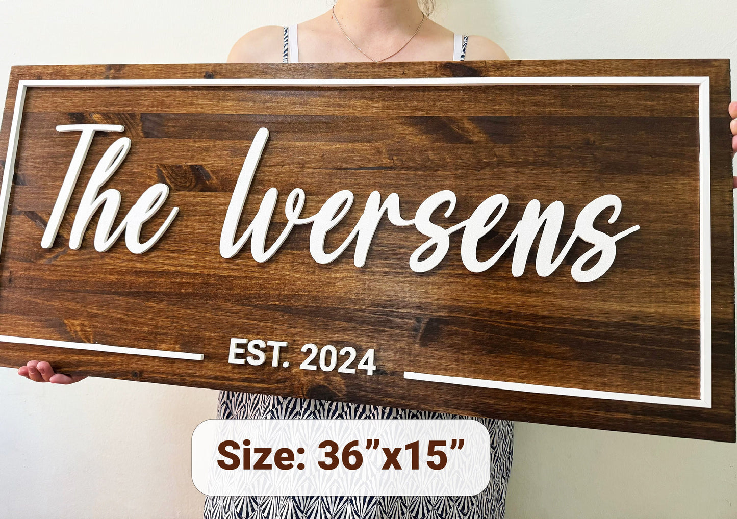 Wooden Name Custom Sign Precision CNC Cut Personalized Home