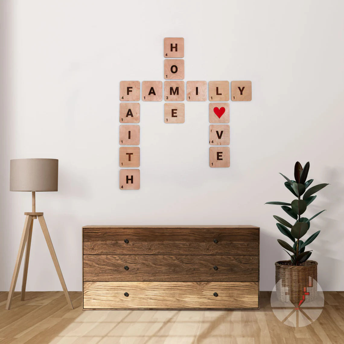 Scrabble wall wooden tiles word tiles wooden letters gift housewarming names family members personalized custom engraved mothers day