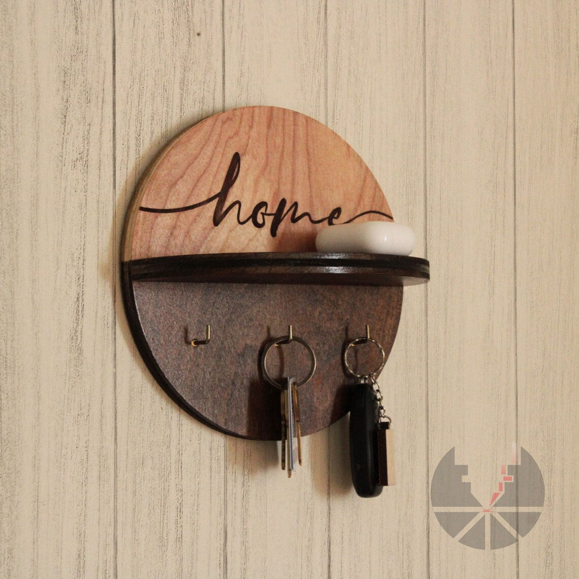 Key holder for wall, Rustic Wooden Key Holder - Wall Mounted Organizer, Entryway Home Decor, Perfect Housewarming Gift home sweet home