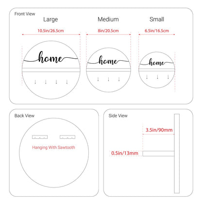 Key holder for wall, Rustic Wooden Key Holder - Wall Mounted Organizer, Entryway Home Decor, Perfect Housewarming Gift home sweet home