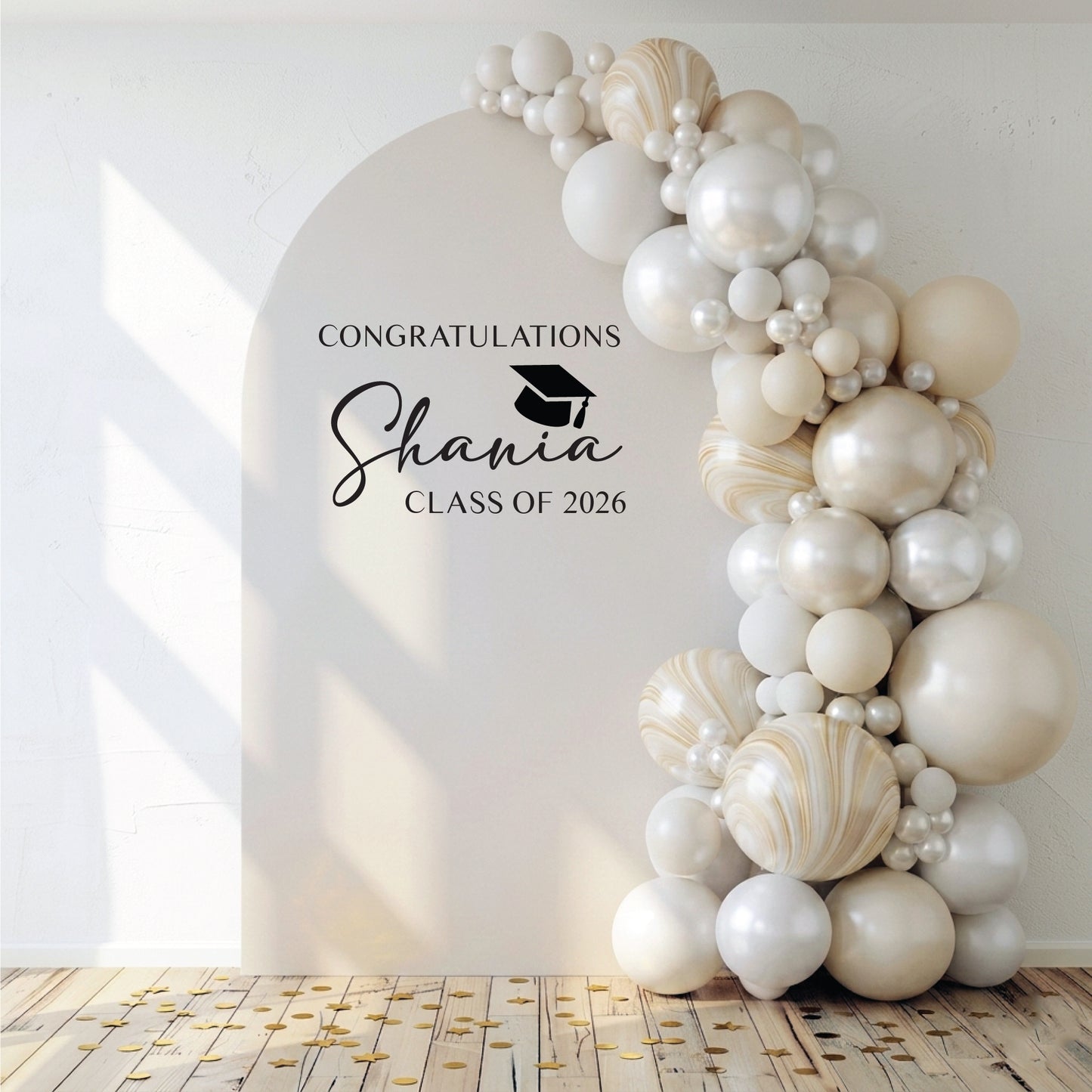 Custom Backdrop Decal for Weddings, Baby Showers & Birthdays
