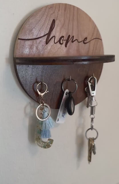 Key holder for wall, Rustic Wooden Key Holder - Wall Mounted Organizer, Entryway Home Decor, Perfect Housewarming Gift home sweet home